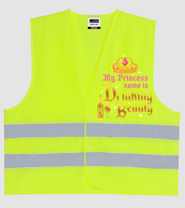 Drinking beauty model galben neon pe tricou