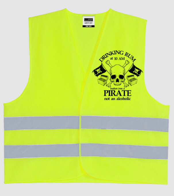 Drinking rum model galben neon pe tricou