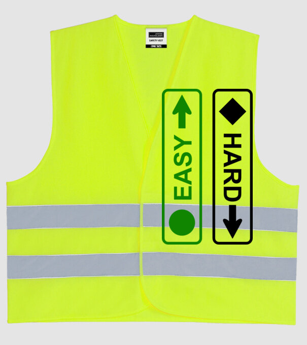 Easy - Hard model galben neon pe tricou