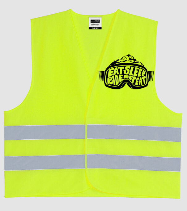 Eat sleep ride repeat model galben neon pe tricou