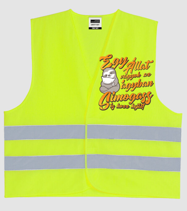 sunt un animal în pat, mângâie-mă și adu-mi mâncare! model galben neon pe tricou
