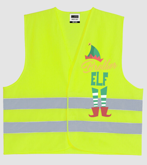 Elf family brother model galben neon pe tricou