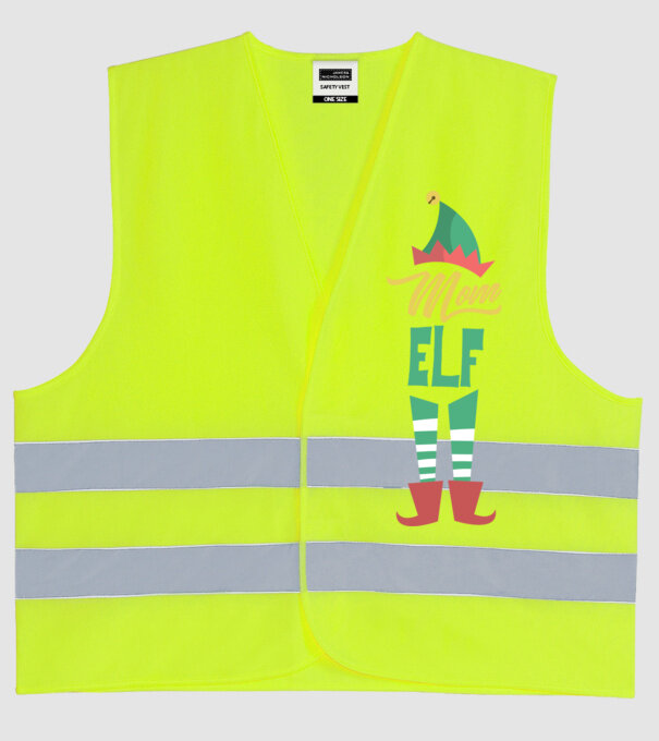 Elf family mom model galben neon pe tricou