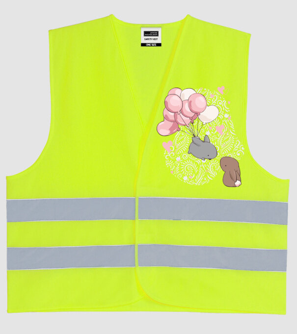 Pentru tine inima mea e în flăcări iepurași roz model galben neon pe tricou