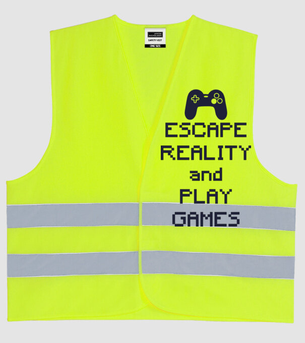 Escape reality model galben neon pe tricou