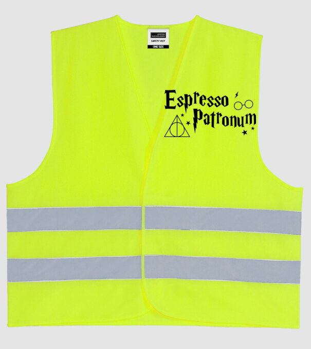 Espresso patronum model galben neon pe tricou