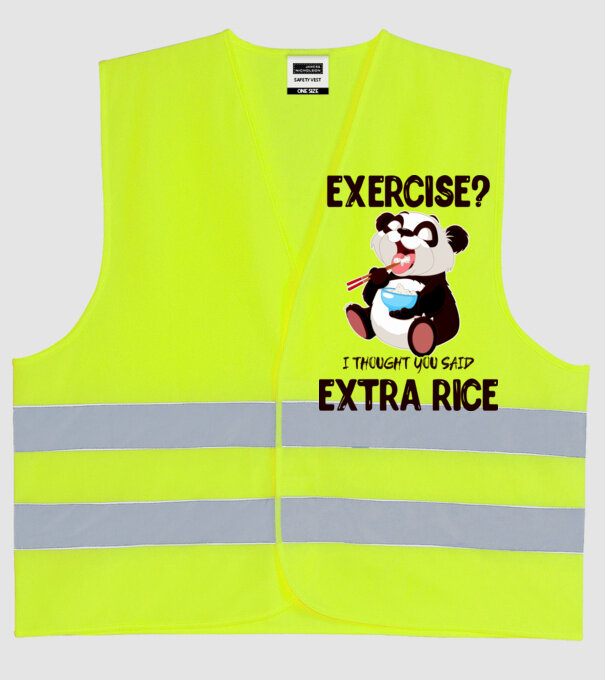 Exercise panda model galben neon pe tricou