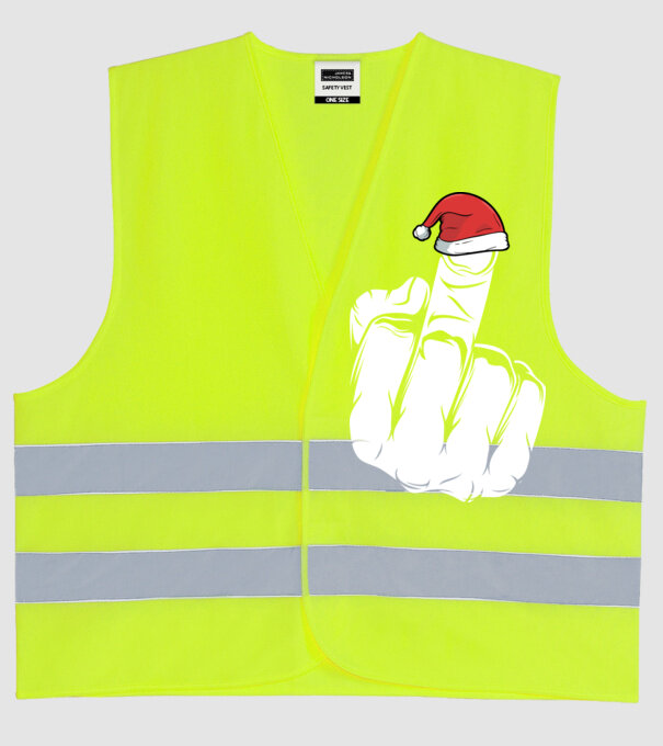 f u christmas model galben neon pe tricou