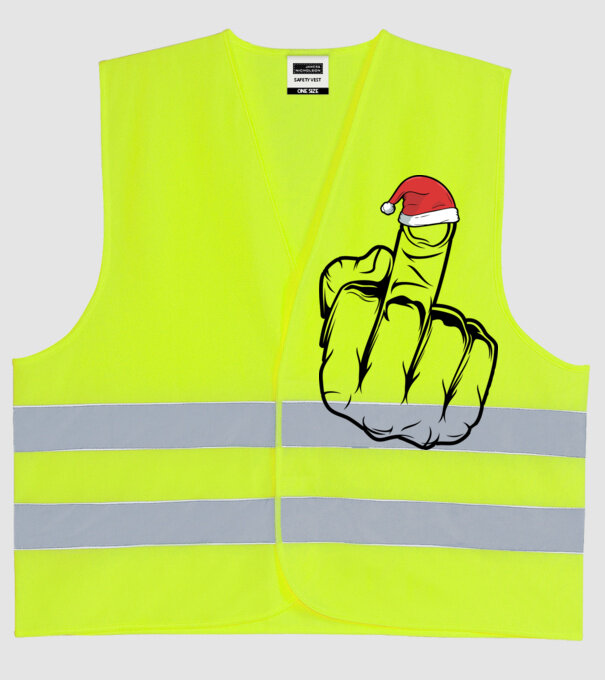 f u christmas model galben neon pe tricou
