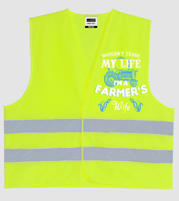 'Farmer''s wife' model galben neon pe tricou