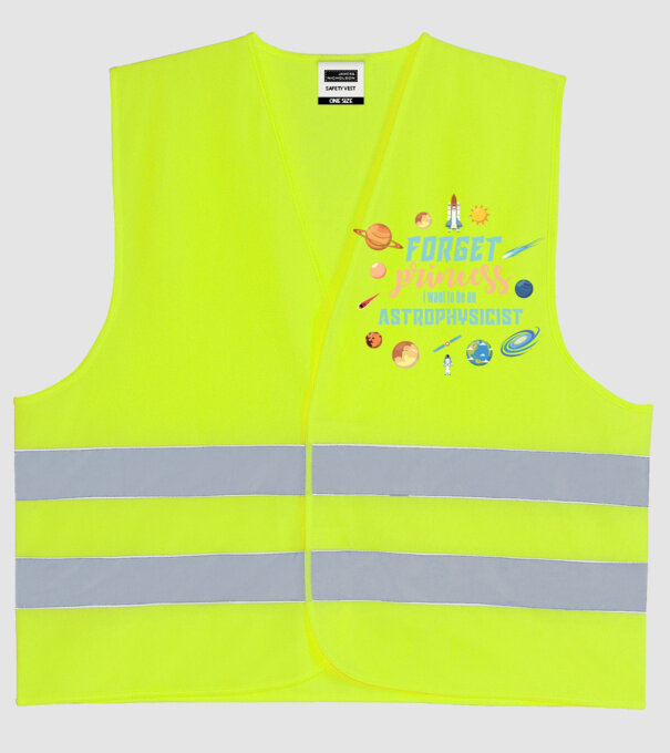 Forget princess, i want to be an astrophysicist model galben neon pe tricou