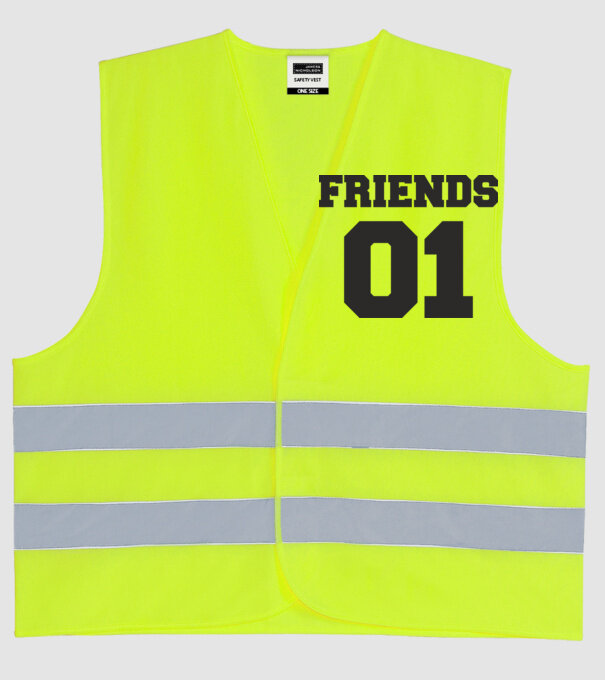 Friends 01 model galben neon pe tricou