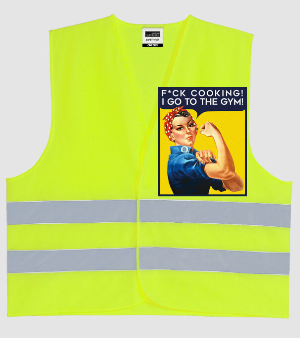 Fuck cooking ... got to the gym! model galben neon pe tricou