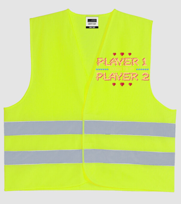 Gamer Love model galben neon pe tricou