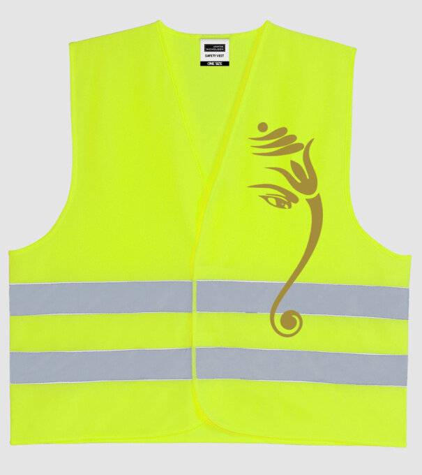 ganesha model galben neon pe tricou