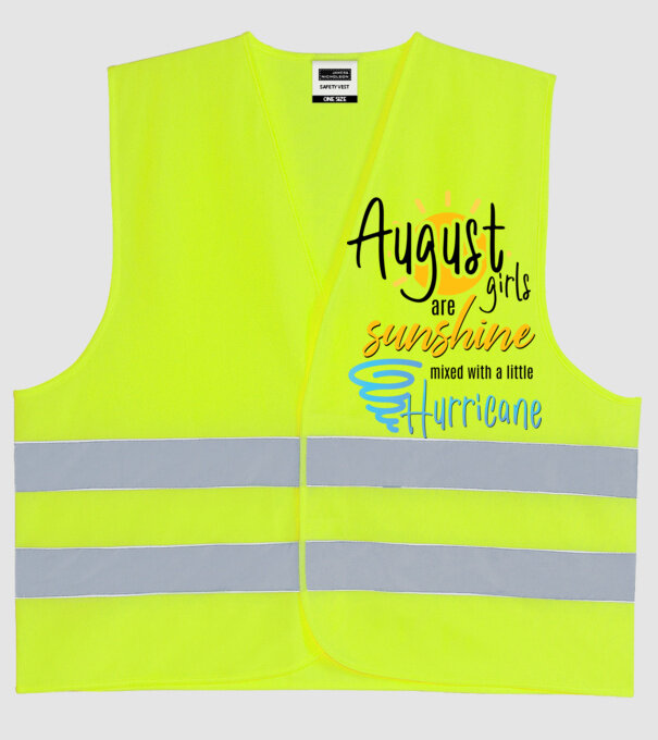 August Girls are Sunshine mixed with a little Hurricane model galben neon pe tricou