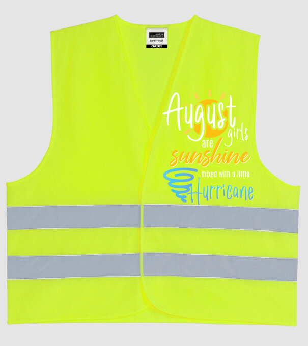 August Girls are Sunshine mixed with a little Hurricane model galben neon pe tricou