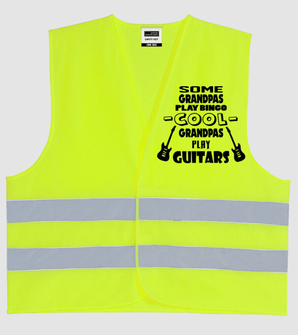 Bunic chitarist model galben neon pe tricou