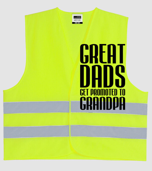 Great dads get promoted model galben neon pe tricou