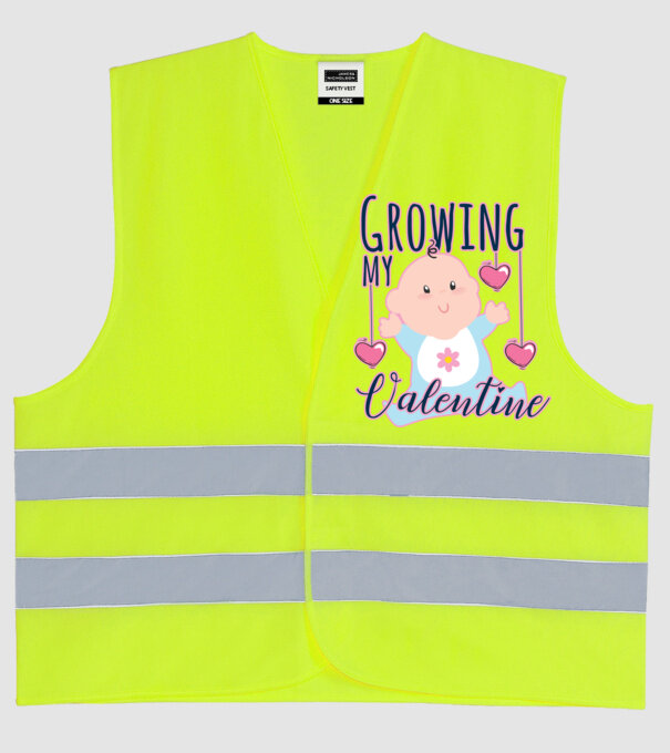 Growing my Valentine model galben neon pe tricou