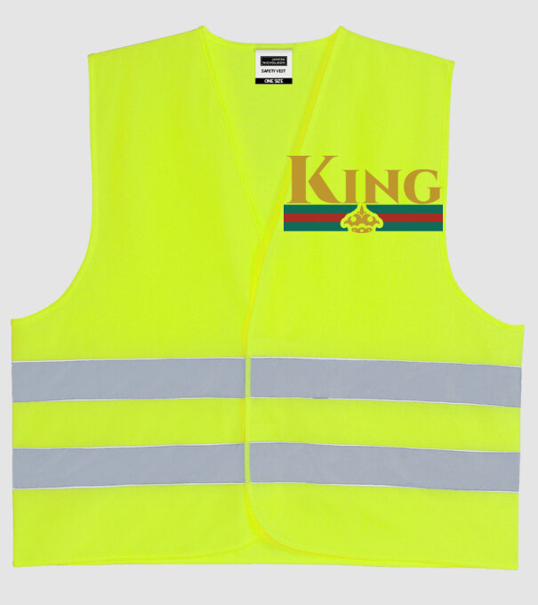 Gucci king model galben neon pe tricou