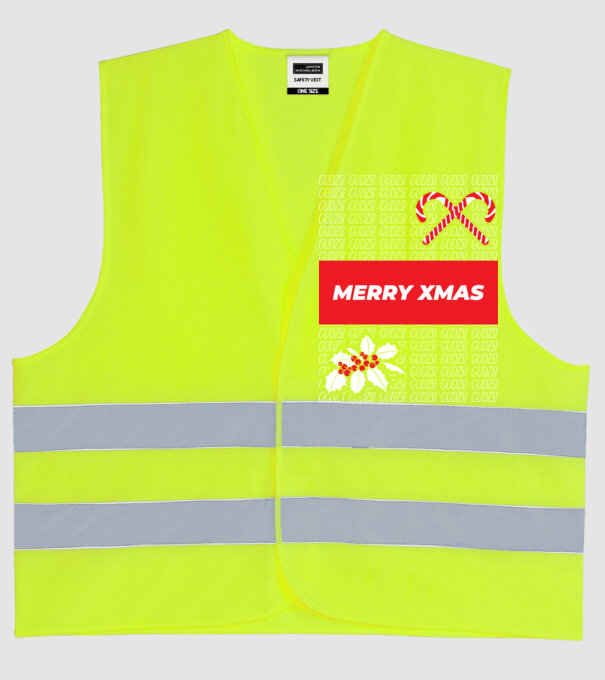 Gudzsi tricou designer Crăciun model galben neon pe tricou