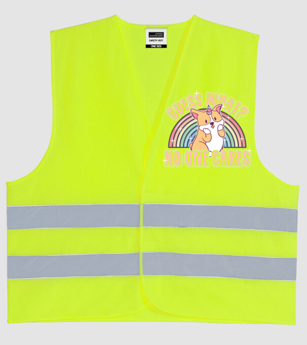 Guess what corgicorn model galben neon pe tricou