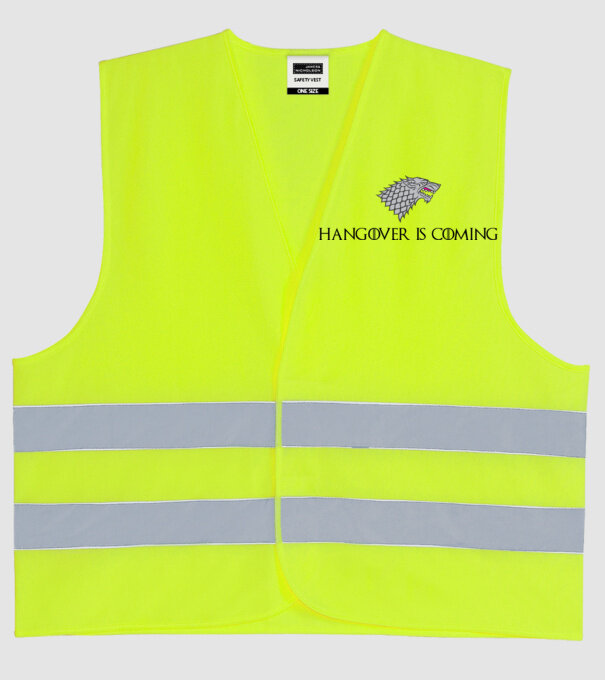 Hangover is coming model galben neon pe tricou