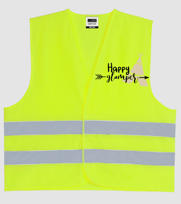 Happy glamper model galben neon pe tricou