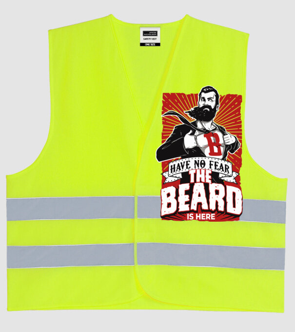 Have no fear the beard is here model galben neon pe tricou