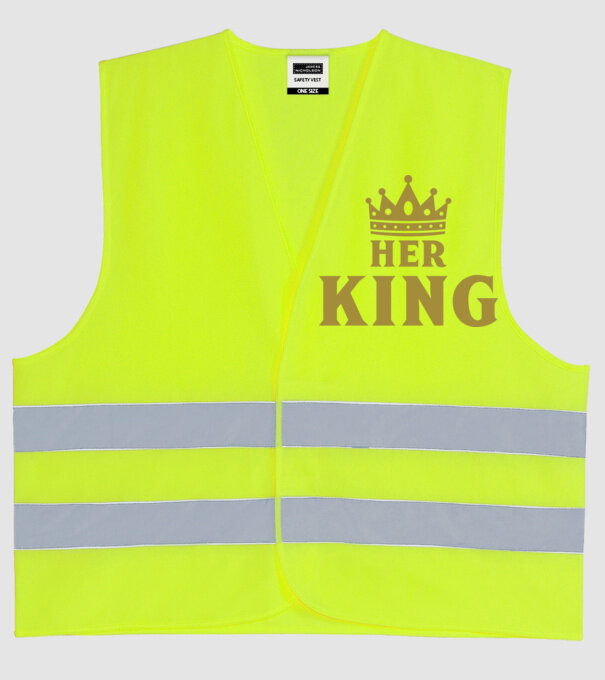 Her King model galben neon pe tricou