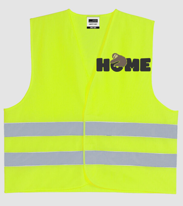 Home Sloth model galben neon pe tricou
