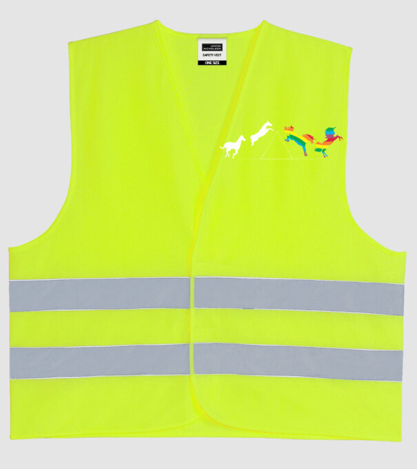 horse pink floyd model galben neon pe tricou