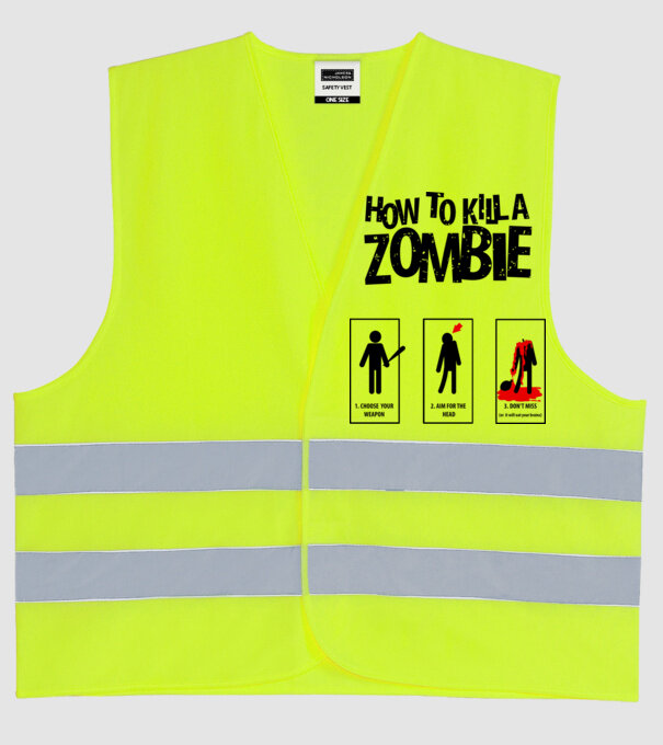 How to kill a zombie model galben neon pe tricou