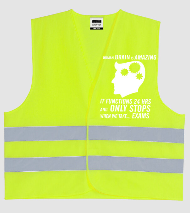 Human brain is amazing model galben neon pe tricou
