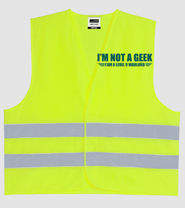 'I''m not a geek' model galben neon pe tricou