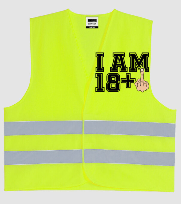 Funny Birthday I am 19 model galben neon pe tricou