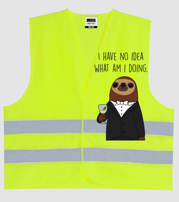 I have no idea sloth model galben neon pe tricou
