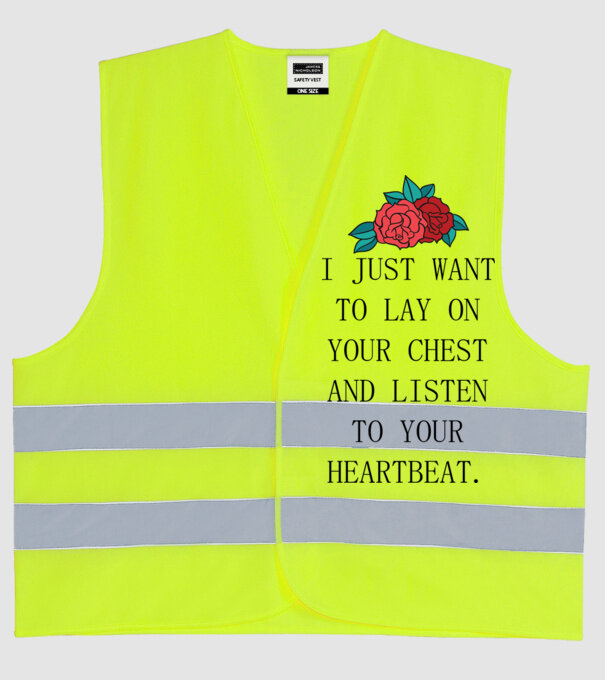 I just want to lay on your chest model galben neon pe tricou