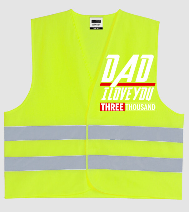 I love you three thousand model galben neon pe tricou