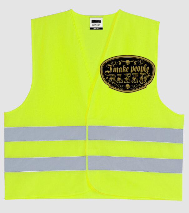 I make people bleed model galben neon pe tricou