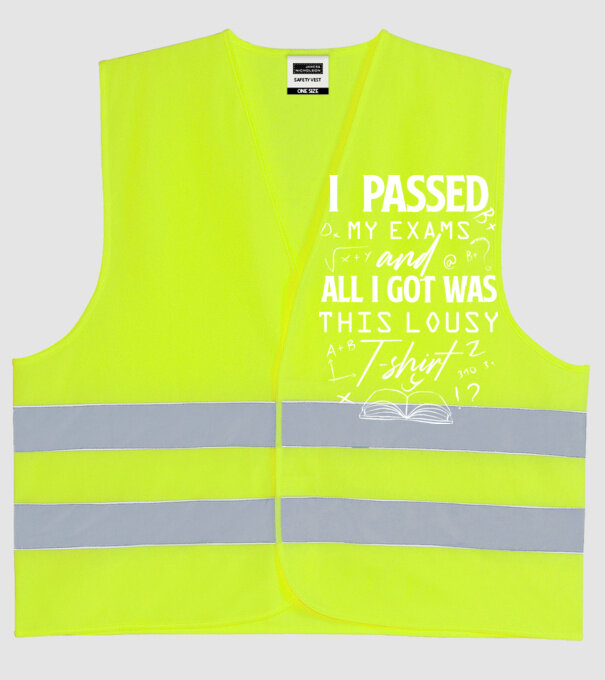 I passed my exams model galben neon pe tricou