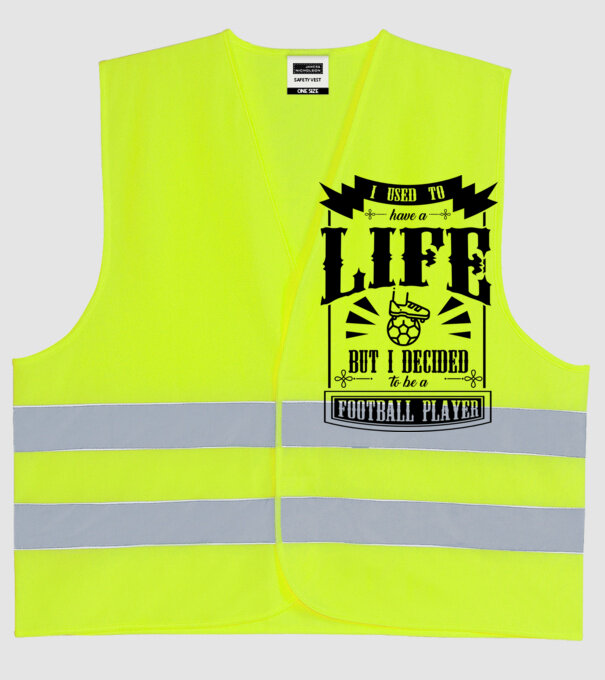I used to have a life FOTBALIST model galben neon pe tricou