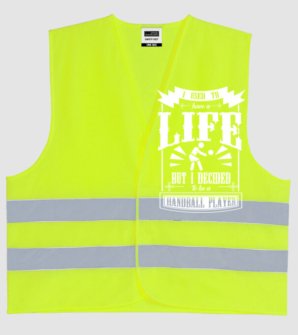 I used to have a life HANDBALIST model galben neon pe tricou