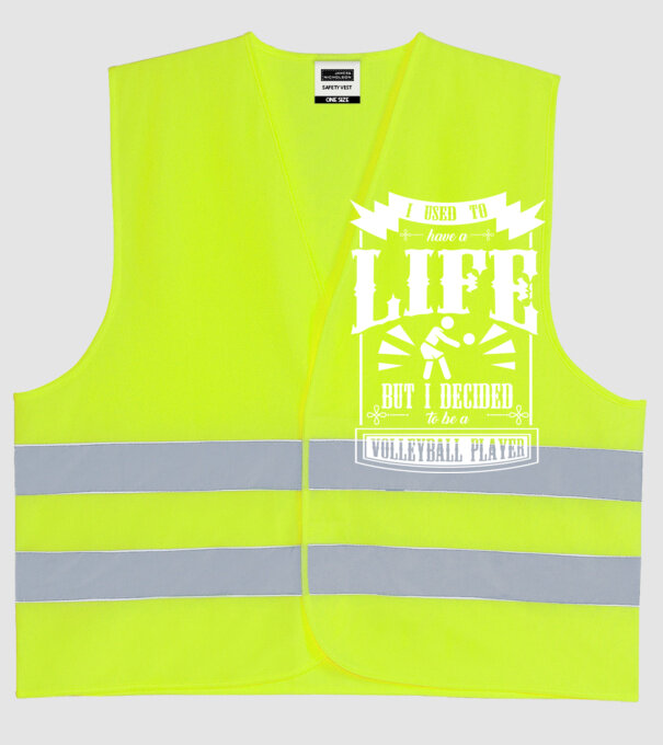 I used to have a life VOLEIBALIST model galben neon pe tricou