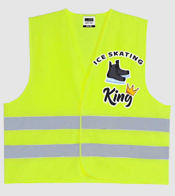 Ice skatin King model galben neon pe tricou