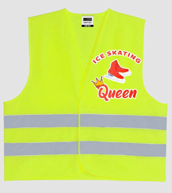Ice skatin Queen model galben neon pe tricou