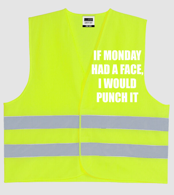 If monday had a face model galben neon pe tricou