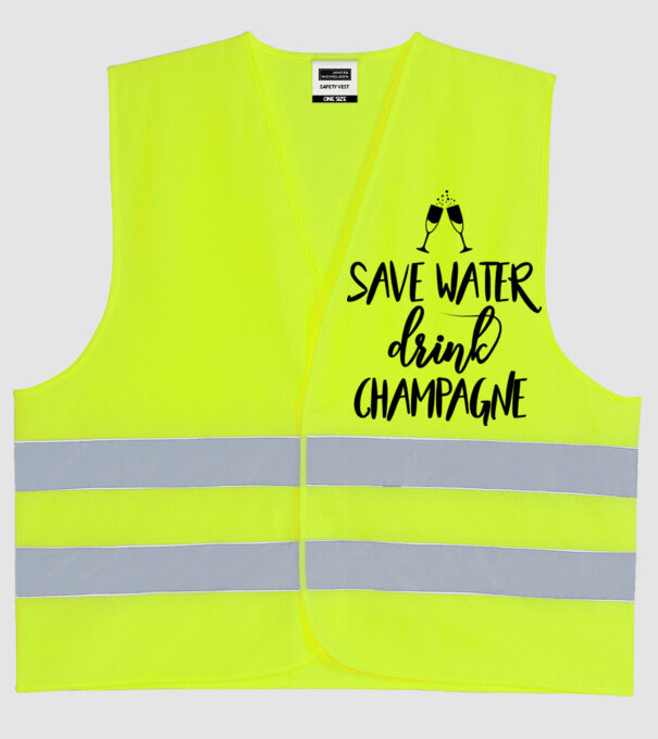 Bea șampanie model galben neon pe tricou
