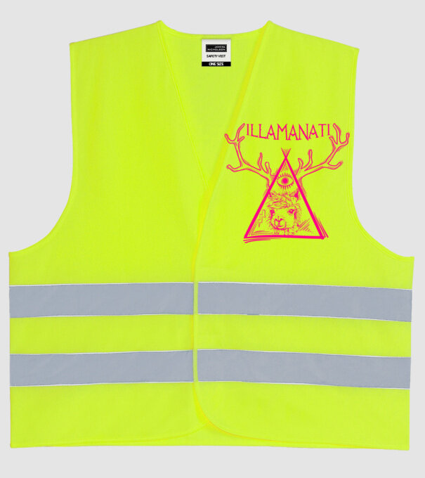 Illamanati model galben neon pe tricou